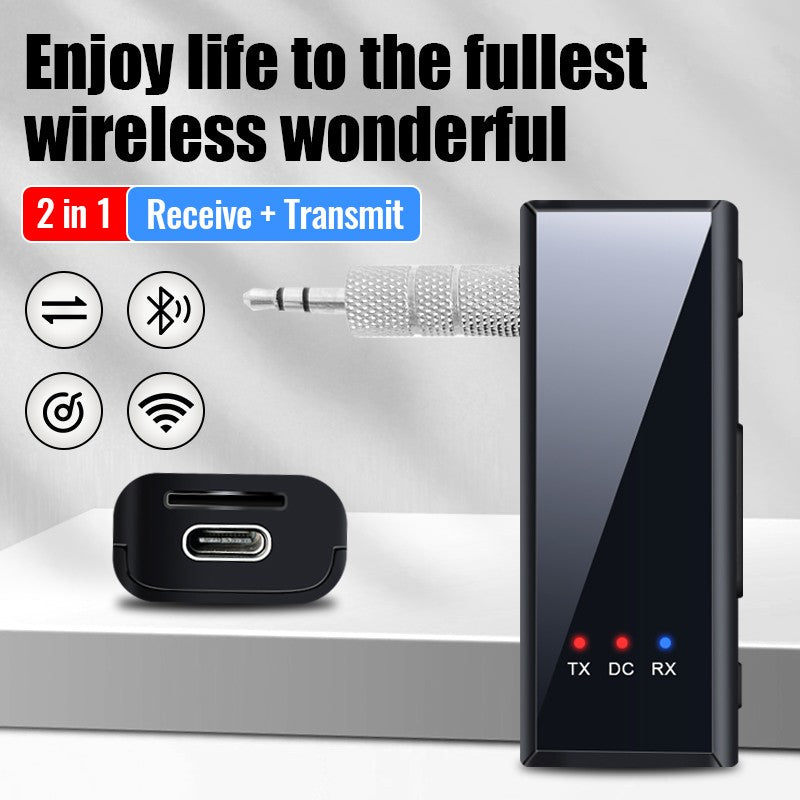Novo 2 em 1 Bluetooth 5.4 Transmissor e Receptor de Áudio