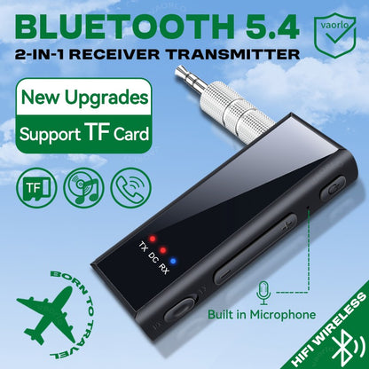 Novo 2 em 1 Bluetooth 5.4 Transmissor e Receptor de Áudio