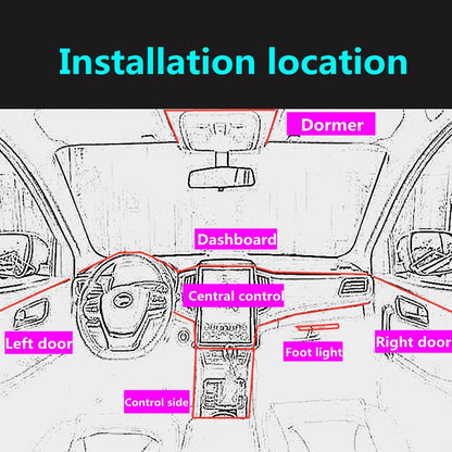 1m/3m/5m interior do carro conduziu a lâmpada decorativa el fiação tira de néon