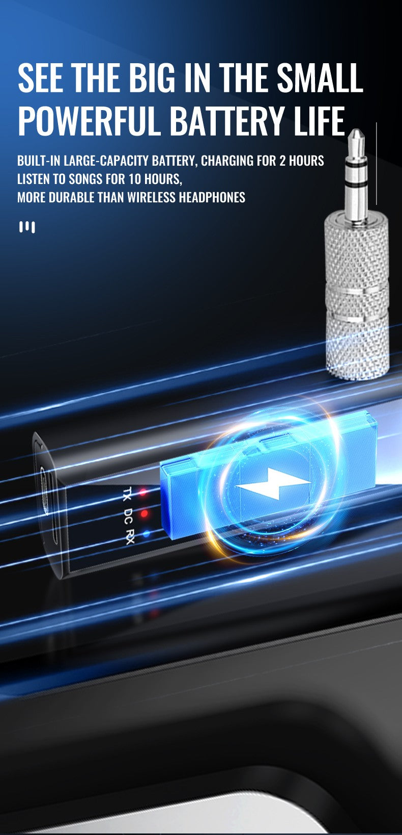 Novo 2 em 1 Bluetooth 5.4 Transmissor e Receptor de Áudio