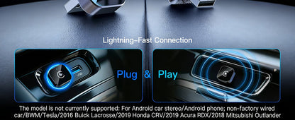 Adaptador Wireless CarPlay para Apple iPhone e Android
