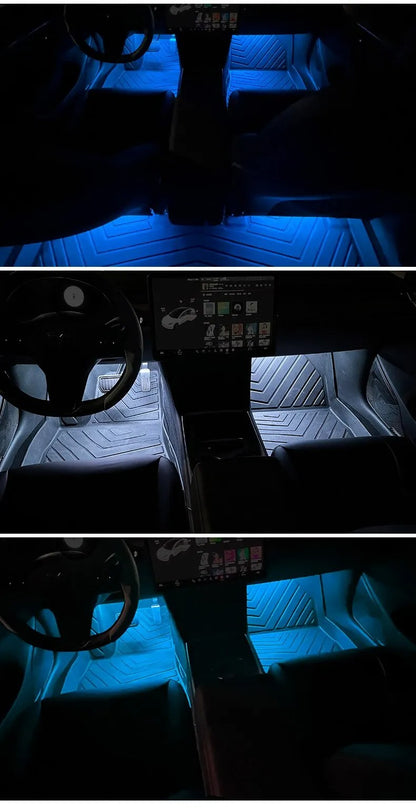 2 em 1 led luz de néon do carro pé luz led decoração interior backlight isqueiro