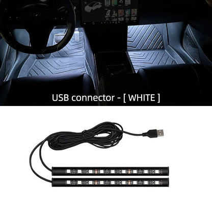 2 em 1 led luz de néon do carro pé luz led decoração interior backlight isqueiro